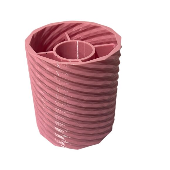 Pink Spiral Organizer Makeup Brush Holder Pen‎ Cup Desk Vanity Craft Storage - Picture 2 of 5